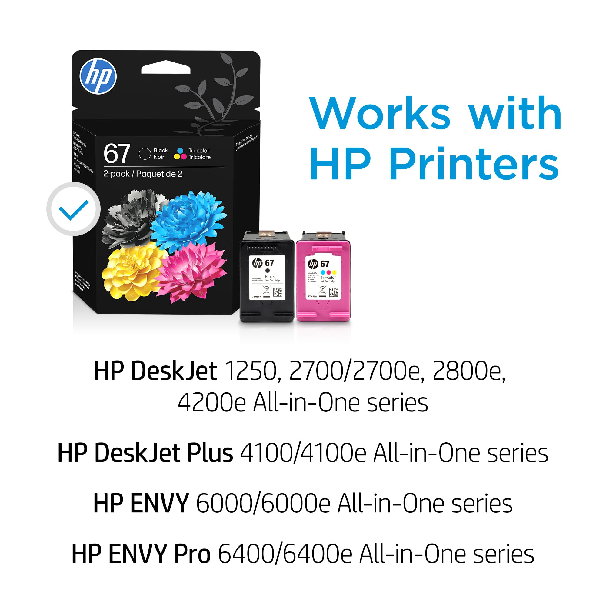 Amazon.co.jp: HP 67インクカートリッジ ブラック&3色 2個